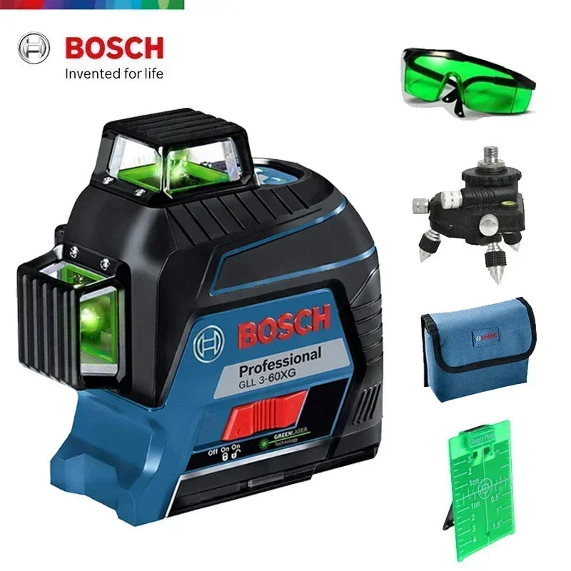 Máy Cân Mực Laser 12 Tia Xanh BOSCH GLL3-60XG 360° - Daisan Mart