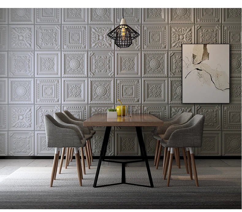 Nordic wallpaper self-adhesive 3D wall sticker bedroom living room wallpaper background wall decoration sticker
