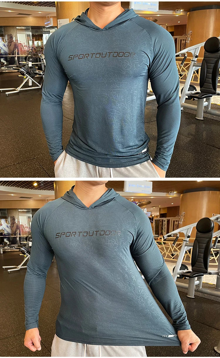Men's Quick Dry Long Sleeve Sports T-Shirt