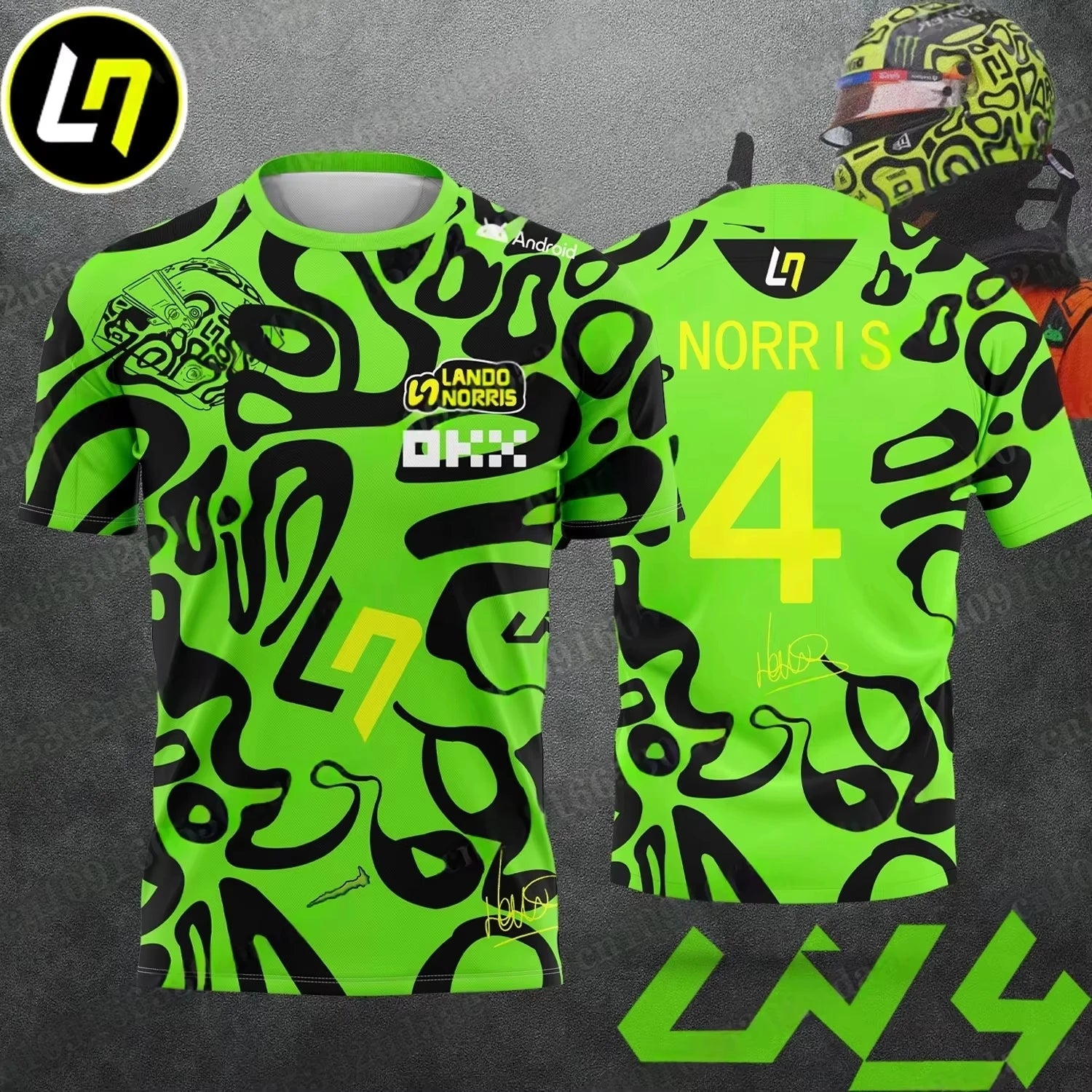 Áo Thun Đua Xe 2025 Lando Norris LN4 Nhanh Khô Extreme - Daisan Mart