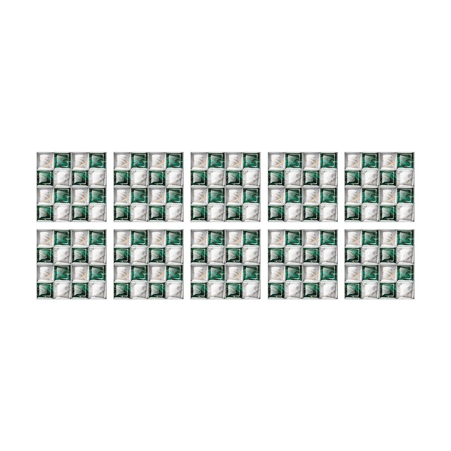 10 Waterproof Marble Mosaic Tile Stickers