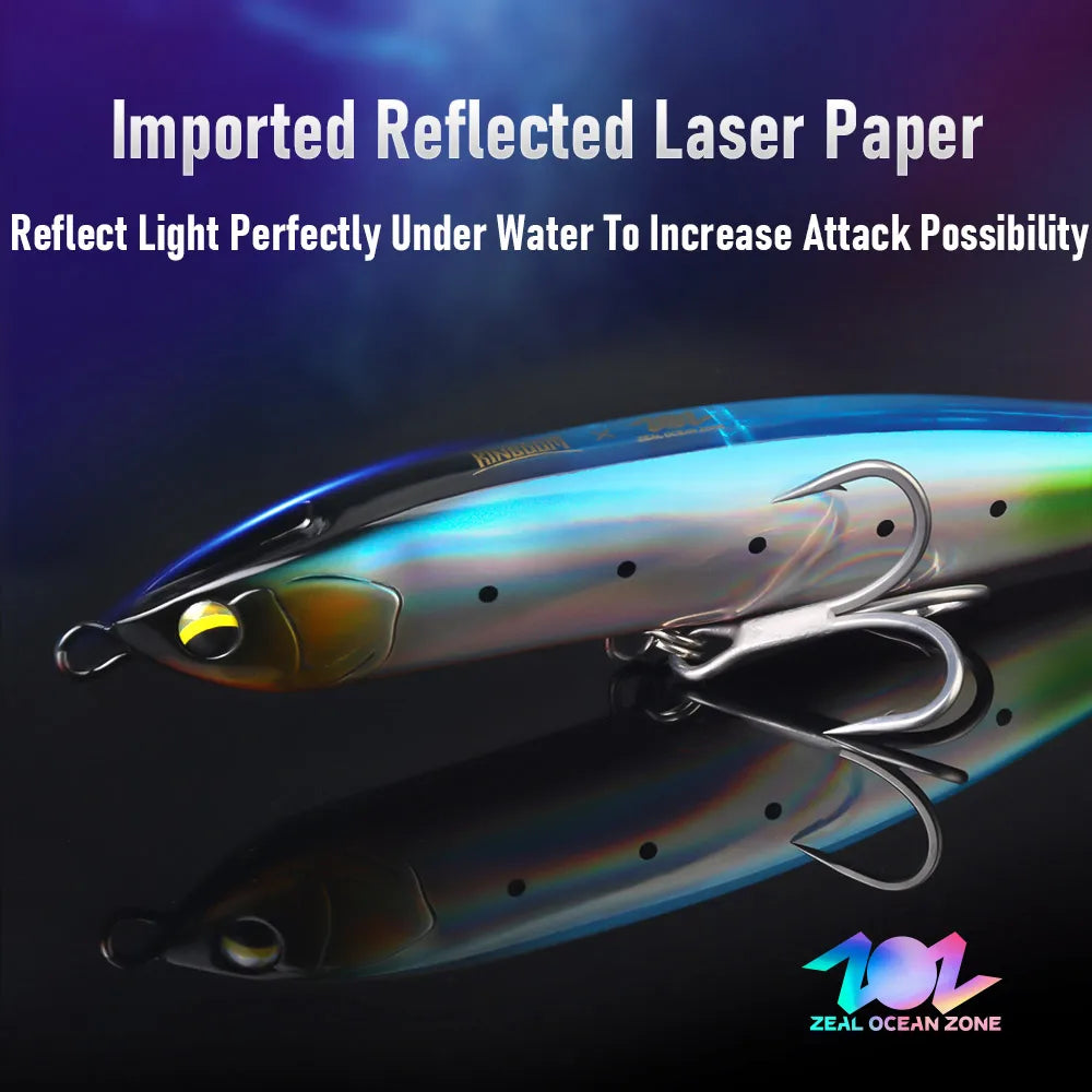 Kingdom Sinking Pencil Lure 140mm 54g Long Casting Saltwater Artificial Stickbait Hard Wobblers Seabass Trolling Jerkbait