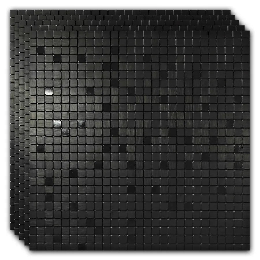 3d Metal Mosaic Wall Panel Kitchen Backsplash Tiles Peel and Stick SoundProof Wallpaper Background Wall Stickers for Bathroom