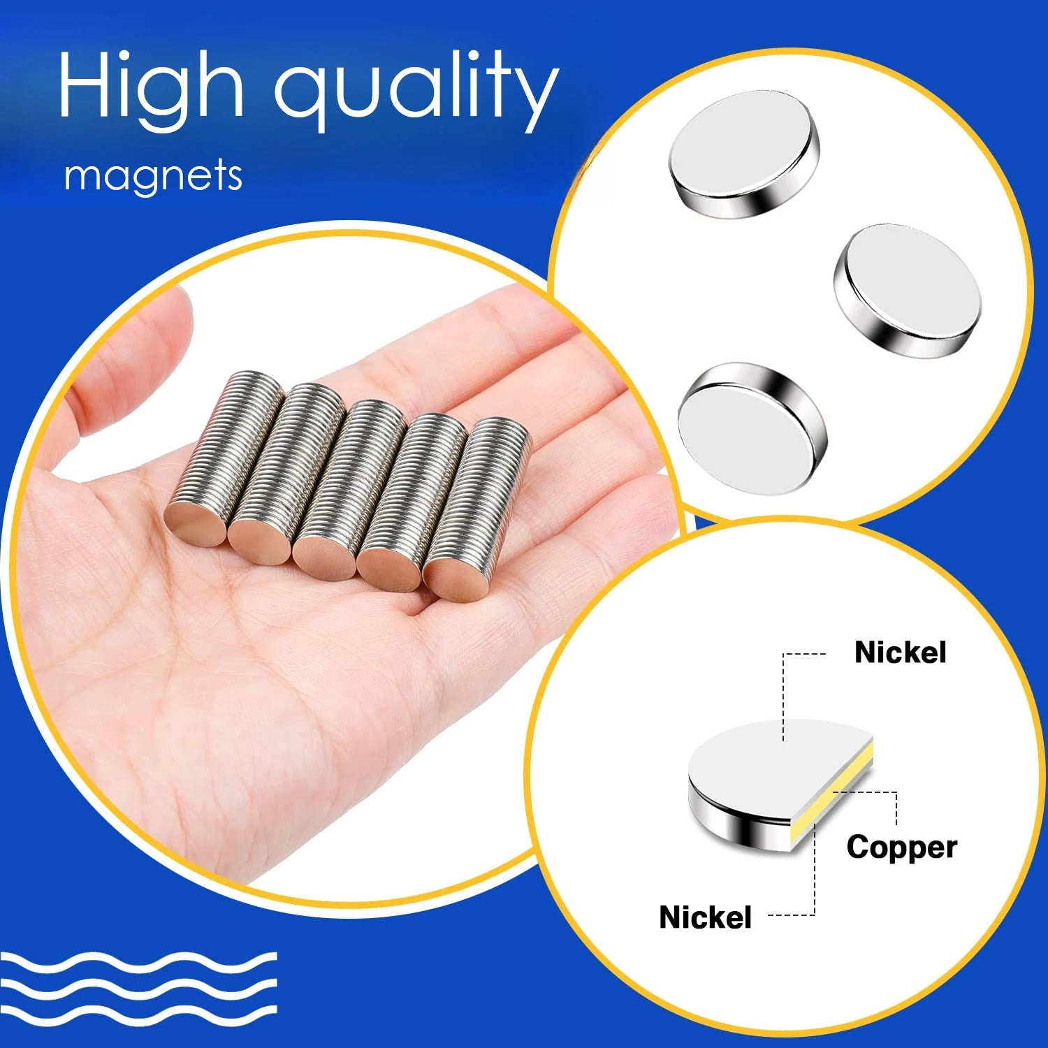 Nam Châm Tròn Đa Năng 10x2/8x2mm Dùng Cho Tủ Lạnh, Văn Phòng - Daisan Mart