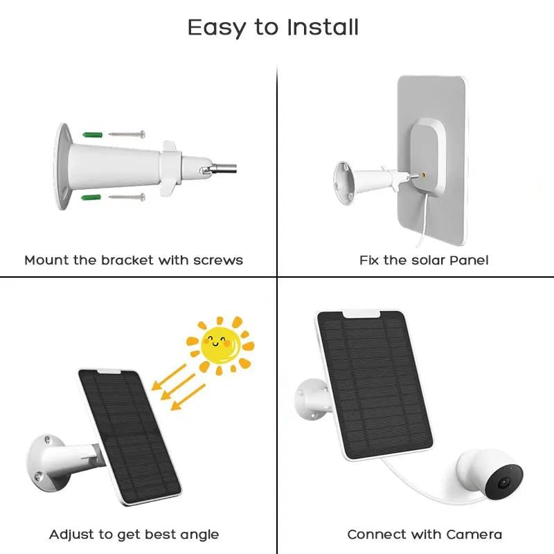 Tấm Pin Năng Lượng Mặt Trời Chống Nước Cho Camera