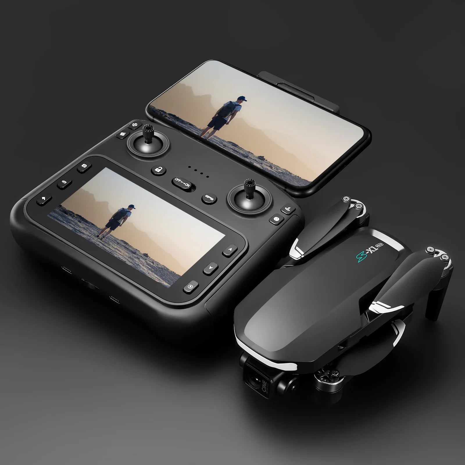 2025 S-X1 Mini Drone with Large Screen 3-Axis Gimbal Anti-Shake 5G GPS HD EIS Cameras Brushless Aerial Drone RC Quadcopters Toys