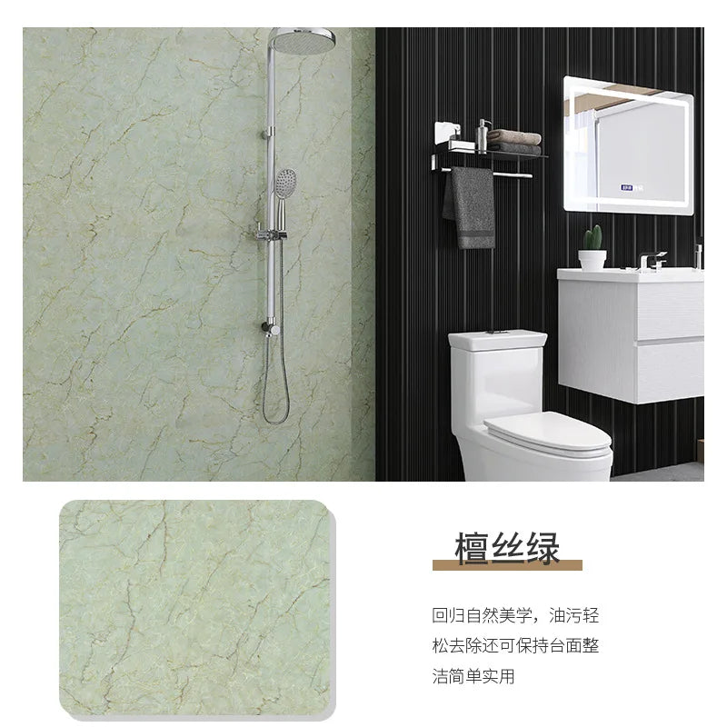 60cm Marble Vinyl Film Self Adhesive Wallpaper Bathroom Kitchen Cupboard Countertops Contact Paper PVC Waterproof Wall Stickers