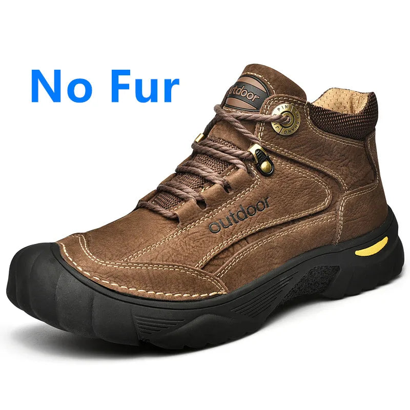 Luxury High-Top Black Leather Shoes for Men, Fashion 2024