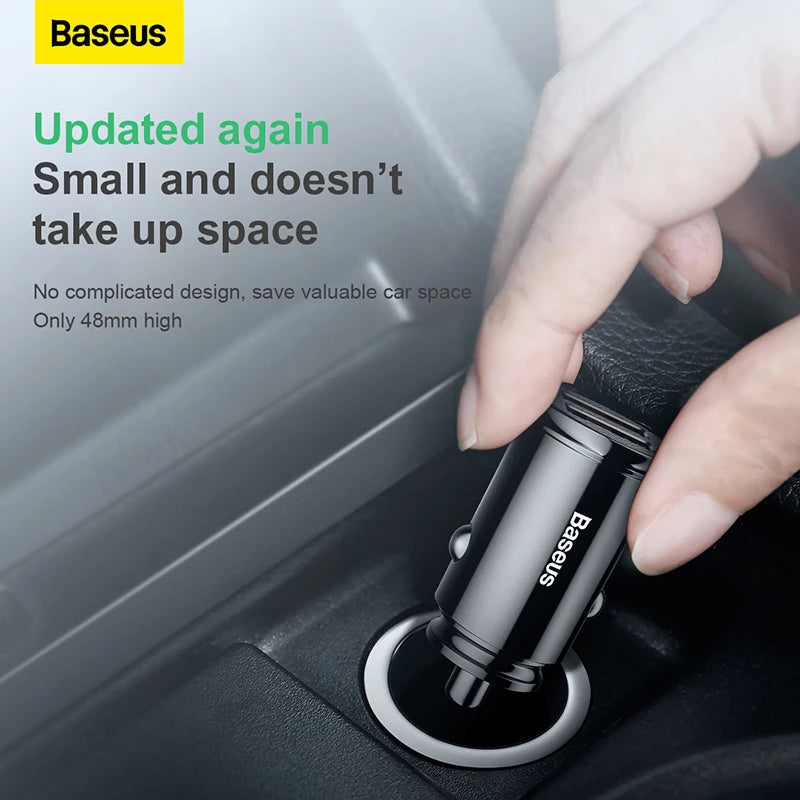 Baseus USB Car Charger Quick Charge 4.0 QC4.0 QC3.0 PPS SCP 5A PD Type C 30W Fast Car USB Charger For iPhone Xiaomi Mobile Phone