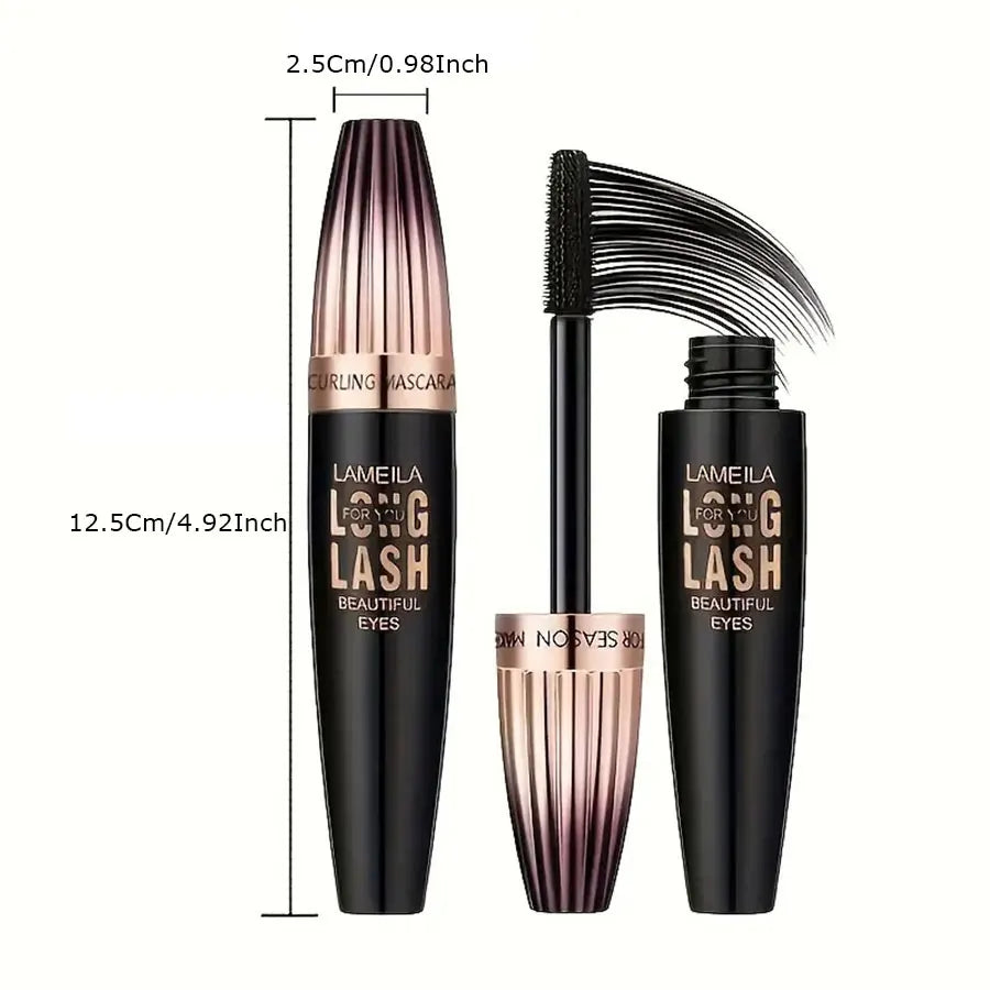4D Waterproof Mascara, Thick, Long, Curled, Fluffy, Long-lasting