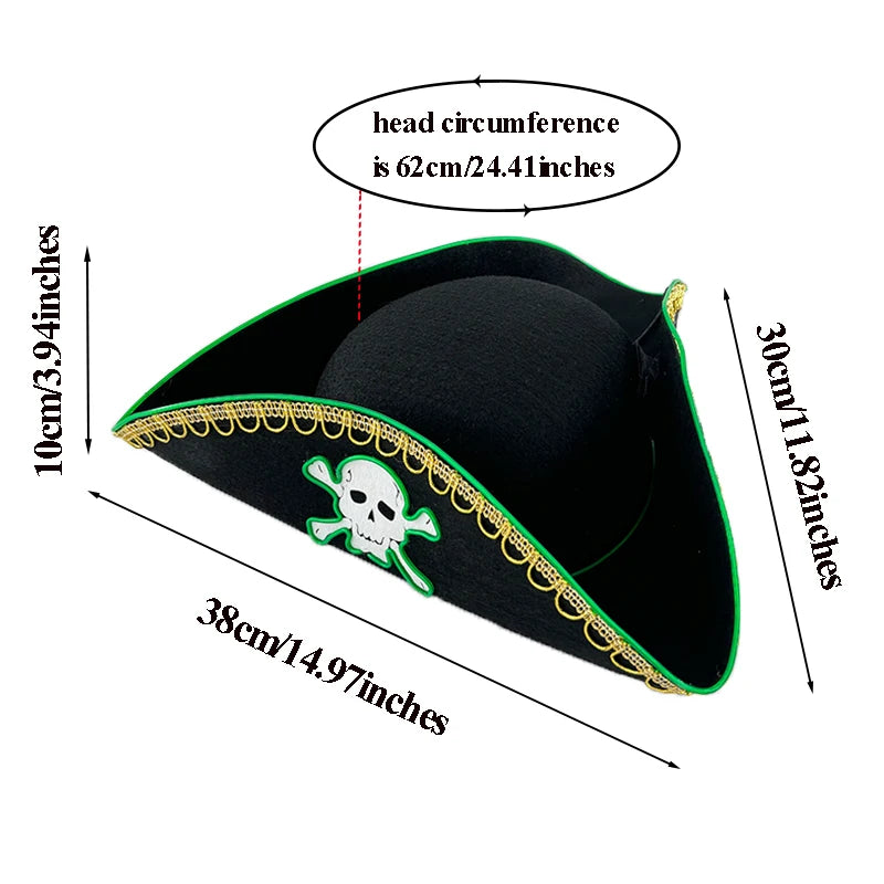 Adult Halloween LED Light Up Pirate Hat