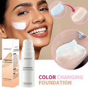 Color Changing Foundation BB Cream,Hydrating Oil Control Foundation with Color-Changing Effect,Lightweight Matte Finish Makeup