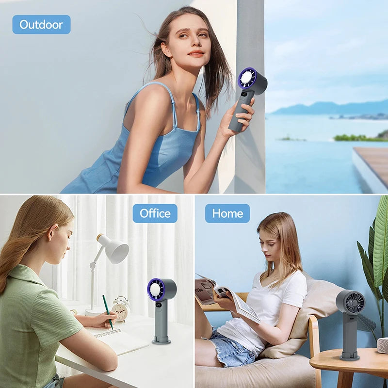 Xiaomi New Mini Handheld Fan 120 Speed ​​Portable Desktop Fans Instant Cooling with Ice Mode Rechargeable Stylish Fan for Women