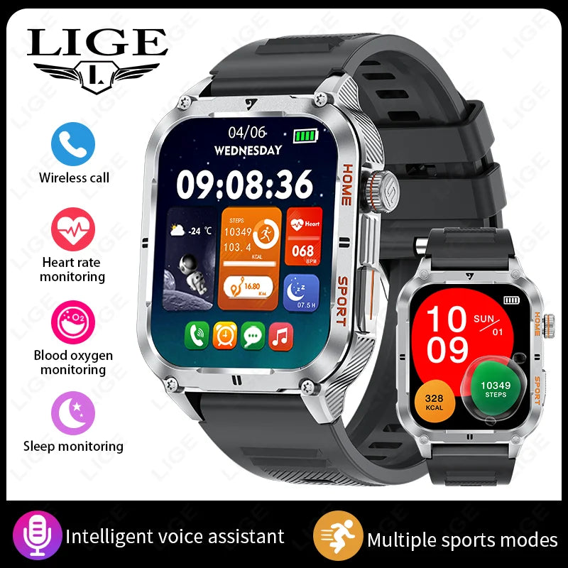 Đồng Hồ Thông Minh LIGE 2.01 Gọi Bluetooth Thể Thao