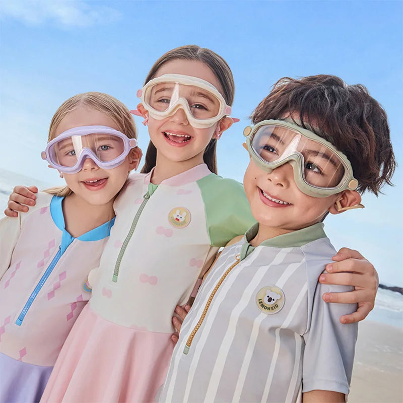 Kính bơi trẻ em chống mờ, chống tia UV kèm nút tai