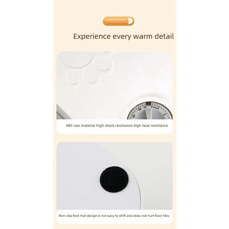 Pet Bowl Smart Timed Cat Feeder Quantitative Wet and Dry Food Single Meal Separation Home Use Automatic Feeding for Dogs & Cats - Daisan Mart