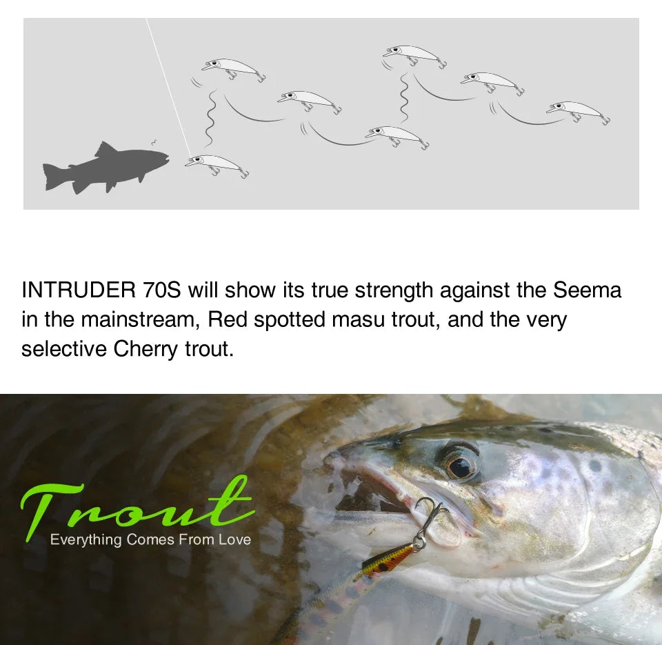 Mồi Câu TSURINOYA DW75 70mm 8.9g Cho Cá Chìm Nước Ngọt