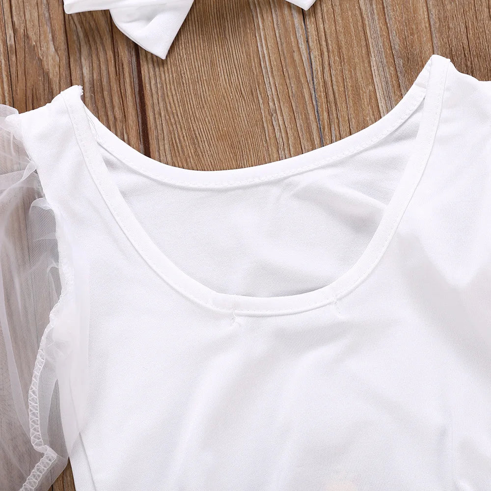 Cute Baby Girl Long Sleeve Bodysuit &amp; Headband