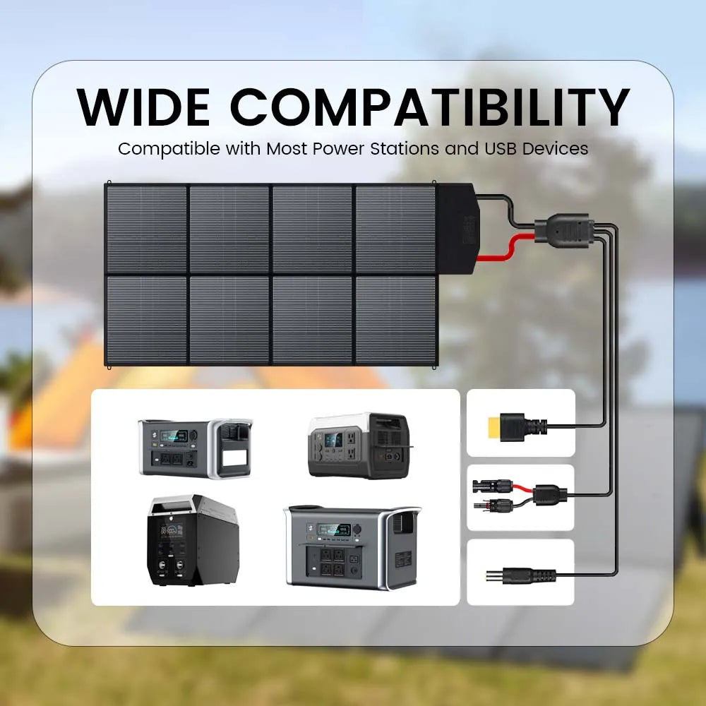 New 400W Foldable Solar Panel 40V Portable Solar Charger with MC-4 for Power Station Solar Generator Powerbank Camping Outdoor