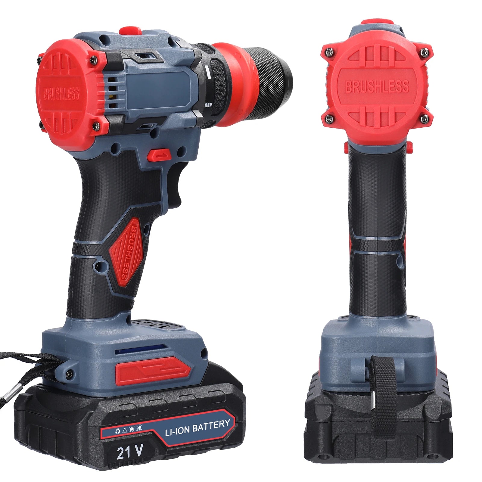 21V 2in1 Electric Drill Rechargeable Screwdriver 55Nm Torque Brushless Screwdriver Practical Screw Driver Repairing Power Tool