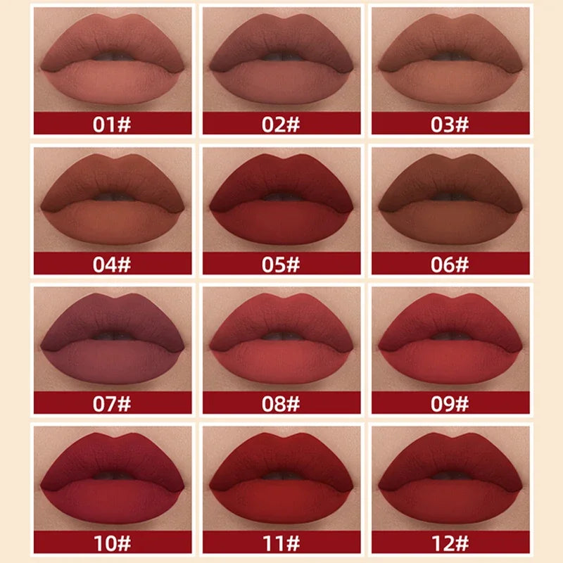 24 Color Matte Lipstick - Long Lasting, Smudge-proof, Attractive