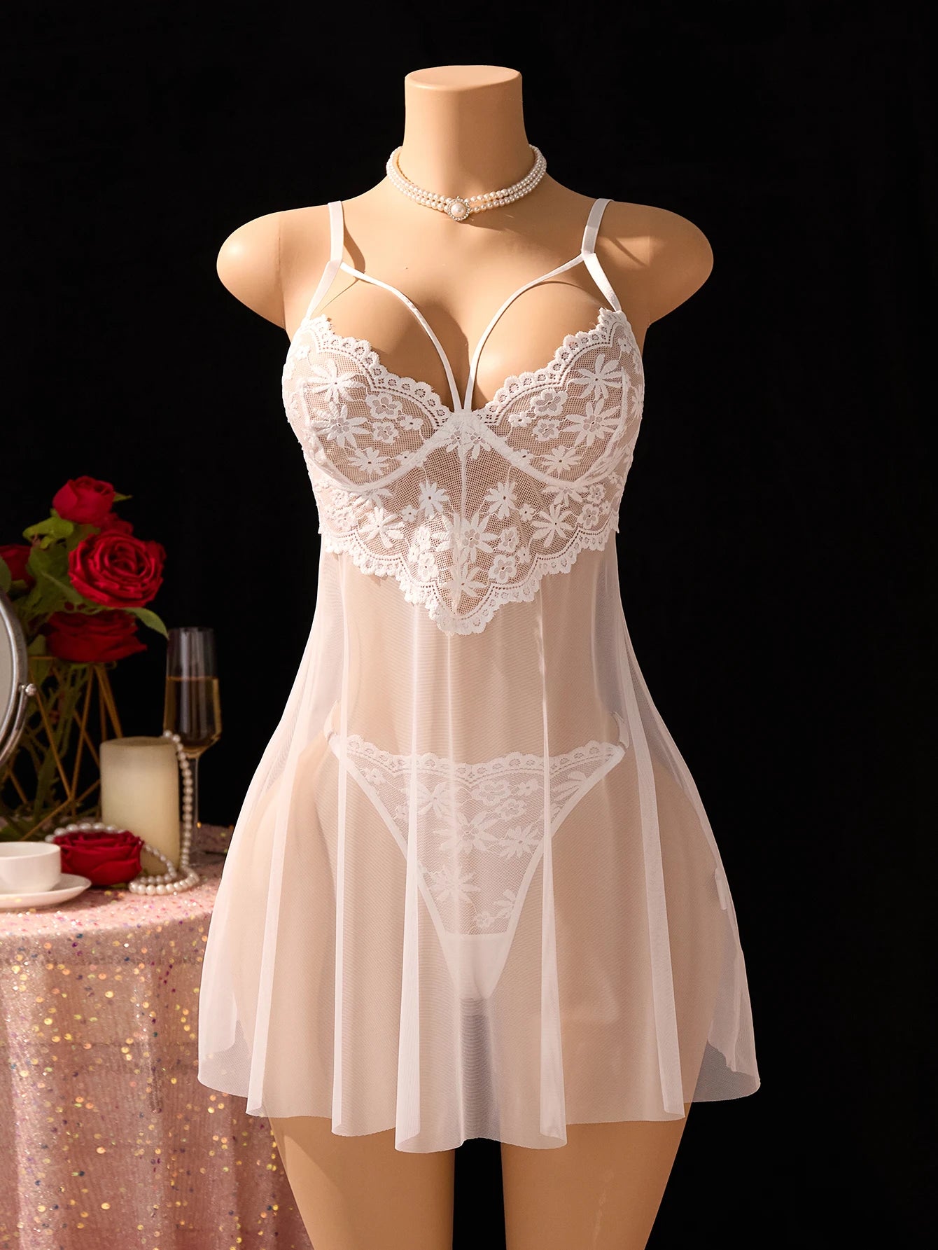 Sexy Night - Sexy Lingerie &amp; Nightgown Set ZA825096