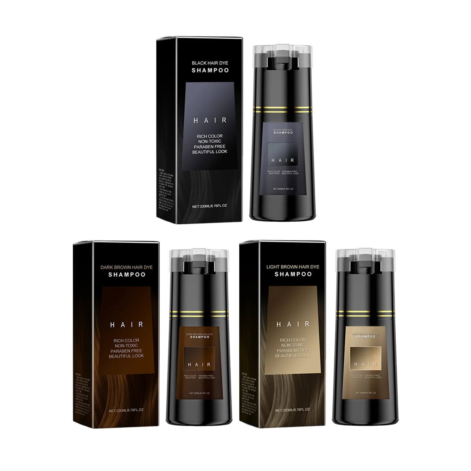 Dầu Gội Nhuộm Tóc Tự Nhiên Dưỡng Mượt Không Kích Ứng