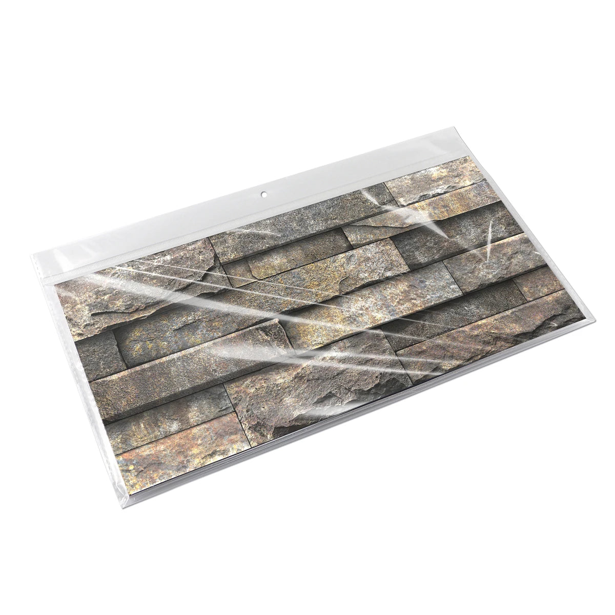 6Pcs 3D Self-Adhesive Wall Sticker 30x15cm Oil Proof Waterproof Brick Stone Imitation Brick Tile Stone Particle Wallpaper Decals