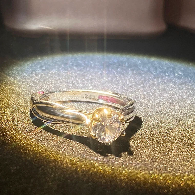 18K Gold Moissanite Ring with Gemstones - Trend 2023