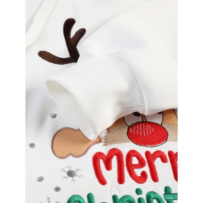 Men's and Women's Hoodie with Embroidered Pockets, Long Sleeve, Warm