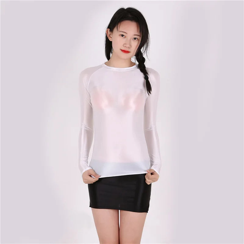 Áo body dài tay mỏng ôm, xuyên thấu sexy thời trang - Daisan Mart