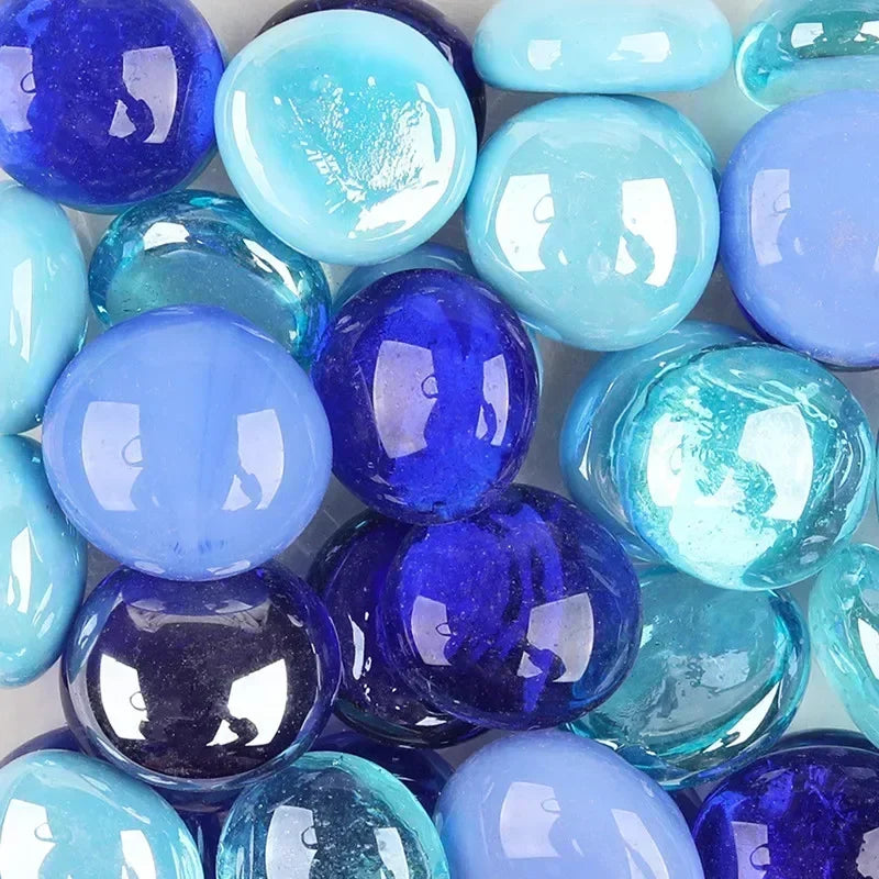 DIY Multicolored Round Glass Mosaic Beads 100g