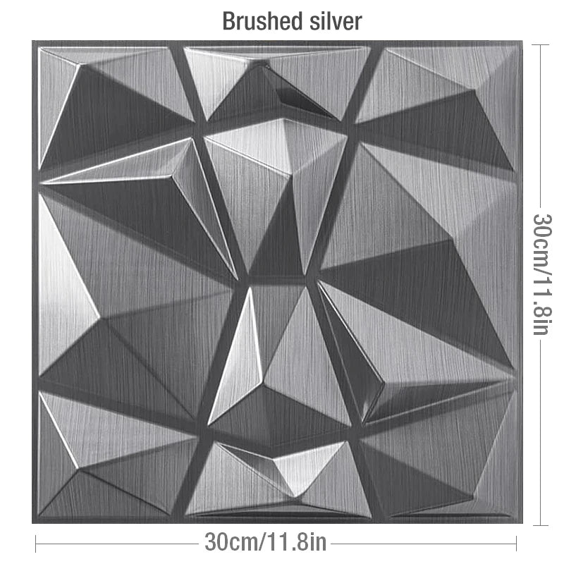 3D Diamond Decorative Art Wall Panels 30x30