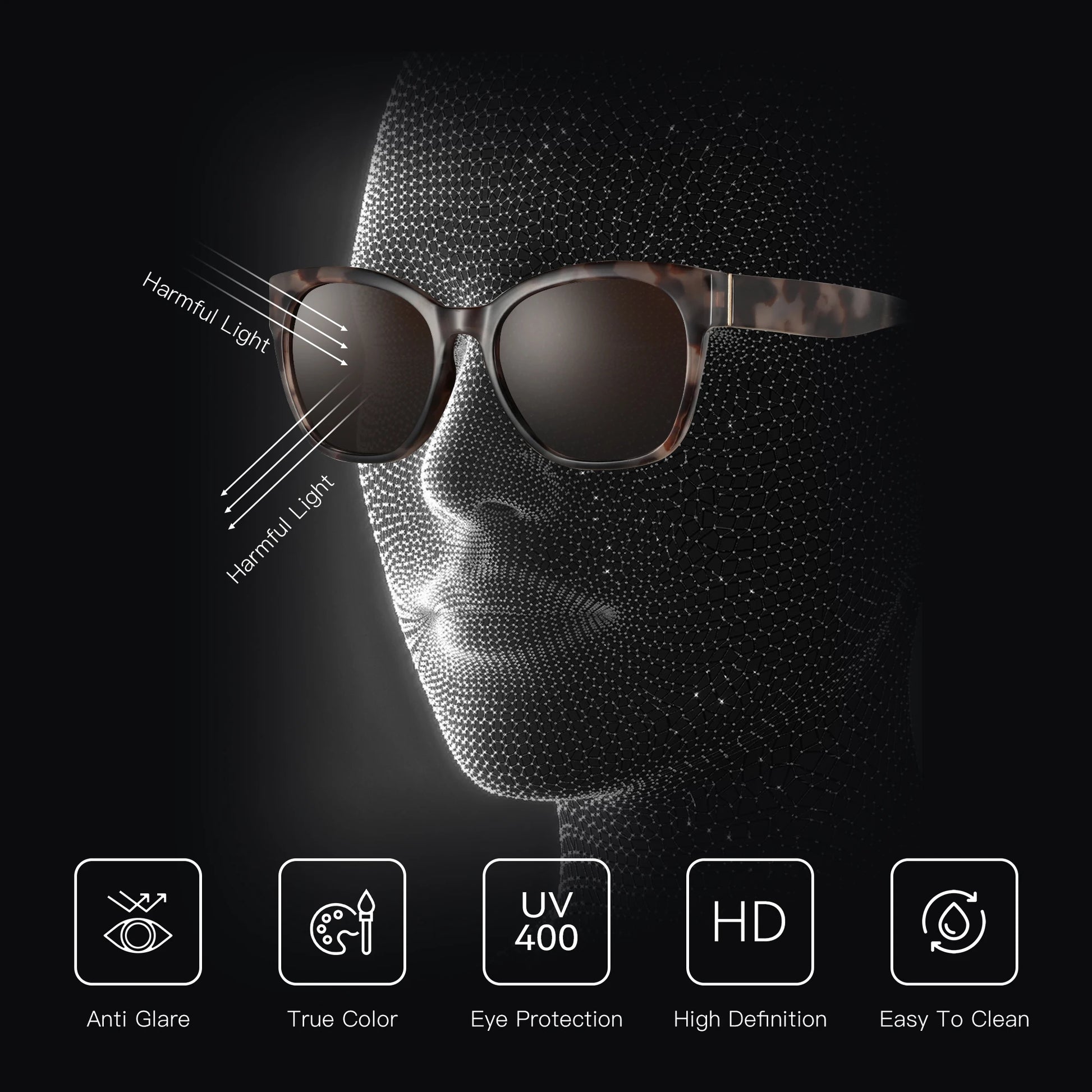 ZENOTTIC Fashion Cateye Polarized Sunglasses for Women - Oversized Sun Glasses UV400 Protection Retro Shades Designer Style - Daisan Mart