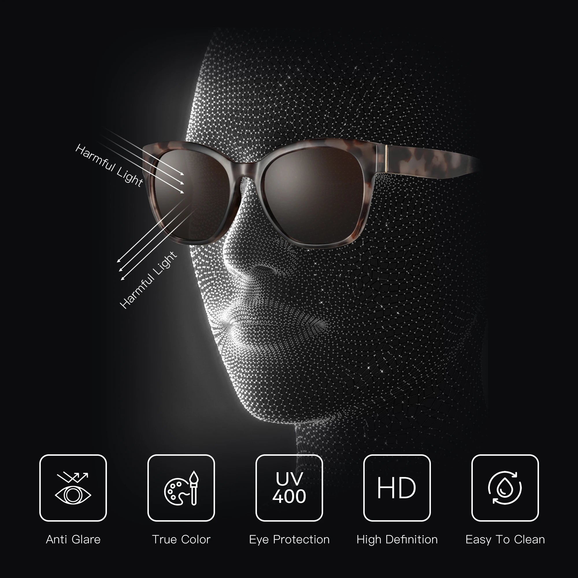 ZENOTTIC Fashion Cateye Polarized Sunglasses for Women - Oversized Sun Glasses UV400 Protection Retro Shades Designer Style - Daisan Mart