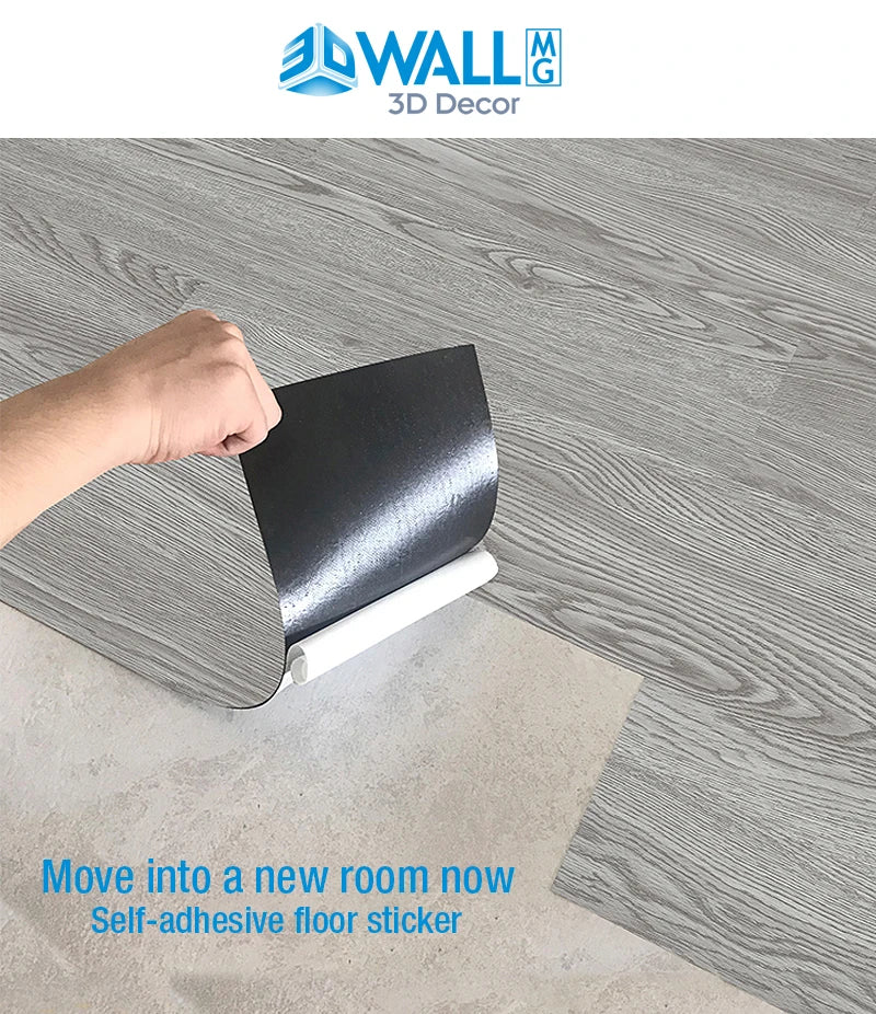 91x15cm 3D Self-adhesive floor sticker Thicken Wood Grain Floor Wallpaper 3d Wall Sticker Waterproof room wear-resistant sticker