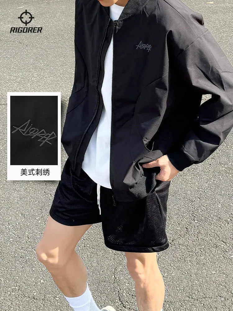 RIGORER men's sports jacket windproof embroidered logo