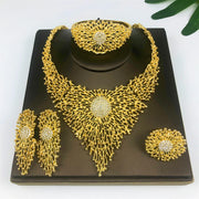 18K Gold Plated High-End Women's Jewelry Set - Luxurious Design