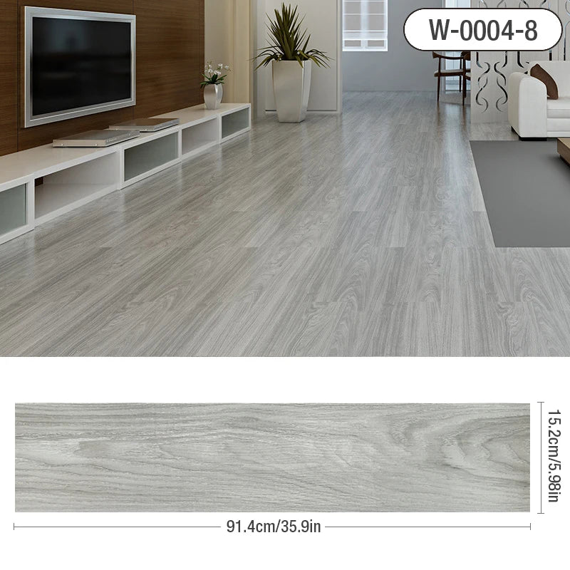 91x15cm 3D Self-adhesive floor sticker Thicken Wood Grain Floor Wallpaper 3d Wall Sticker Waterproof room wear-resistant sticker
