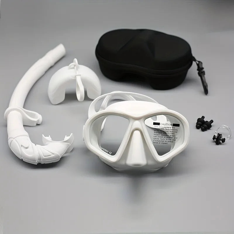 Professional Wet Low Volume Freediving Mask, Tempered Glass dive Mask, J-Type Diving Mask, Snorkel Set,buceo,수영,스노클링,마스크