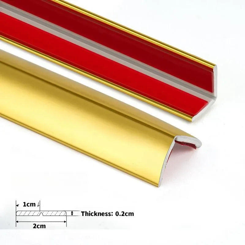 2M Self-Adhesive Wall Corner Molding Trim Tape table edge protector PVC anti-collision strip Waterproof Tile Beauty Seam Sticker