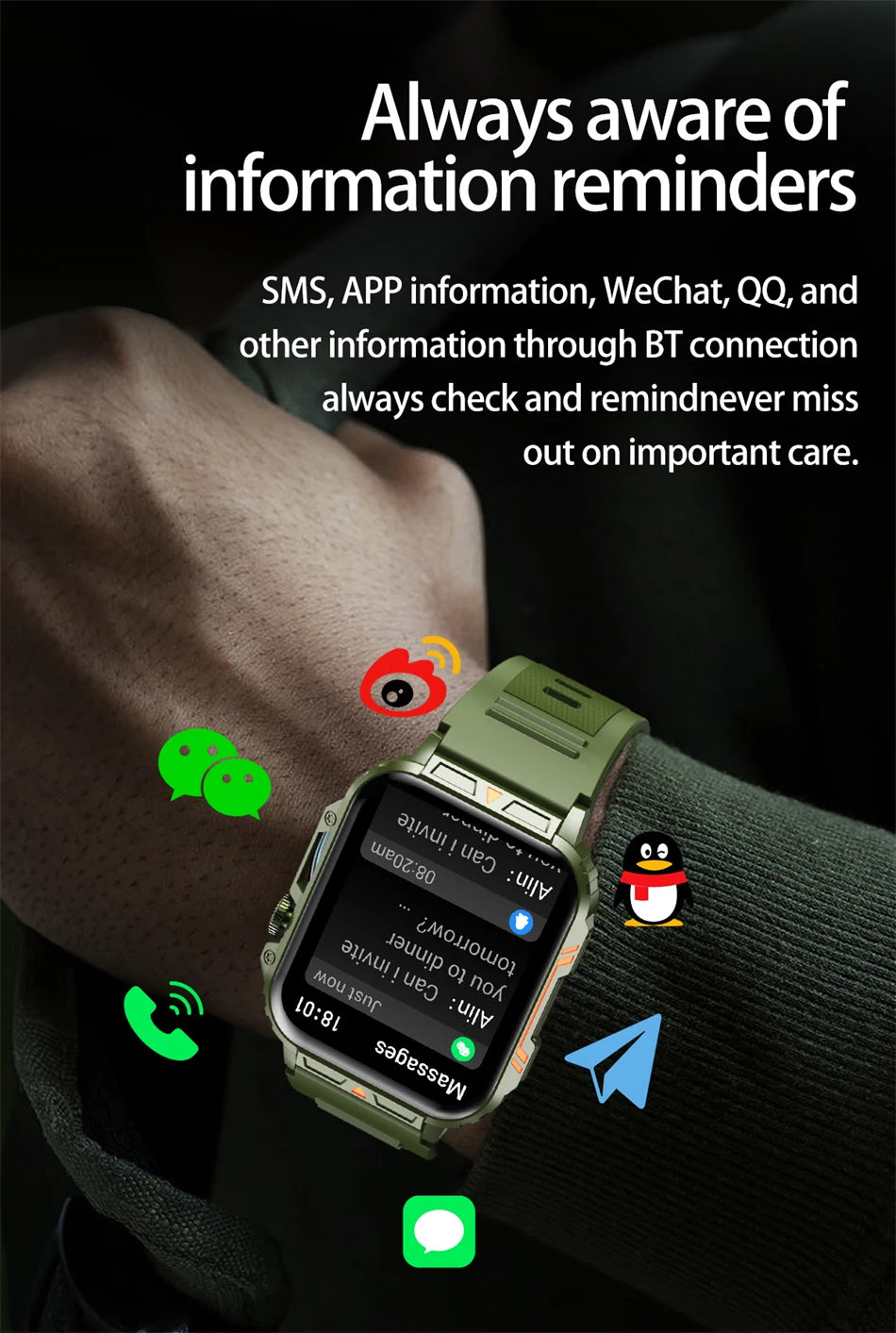 SmartWatch Nam 1.95 - Chống Nước, Gọi Bluetooth