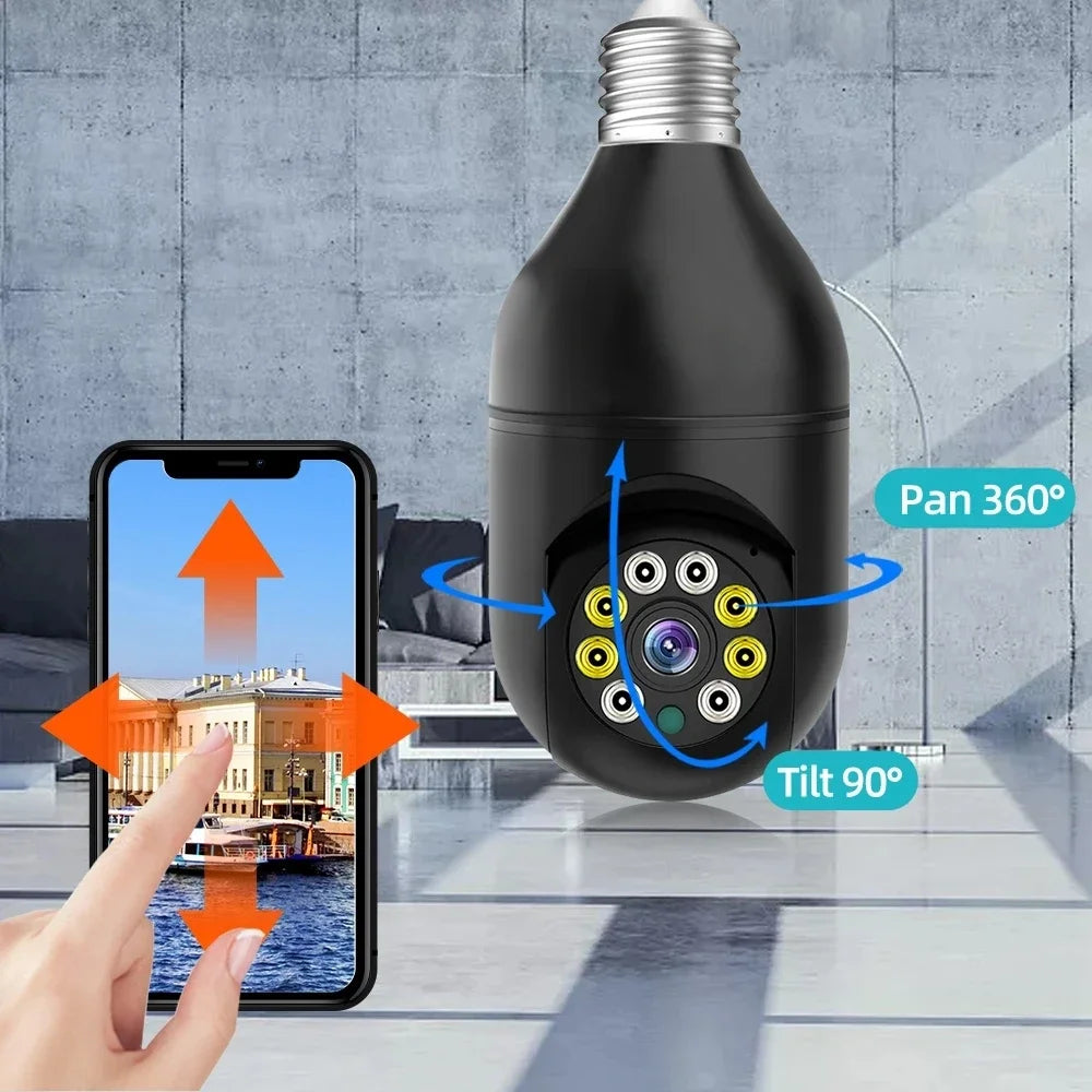 YI IOT 2.4G Wifi Bulb Camera 4MP Full Color Night Vision E27 IP Camera Two Way Audio Auto Tracking Smart Home Security Camera