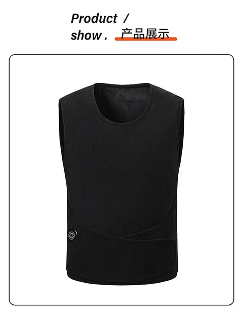 Áo Ghi Lê Sưởi Ấm 11 Vùng, Sạc USB Cho Nam Nữ