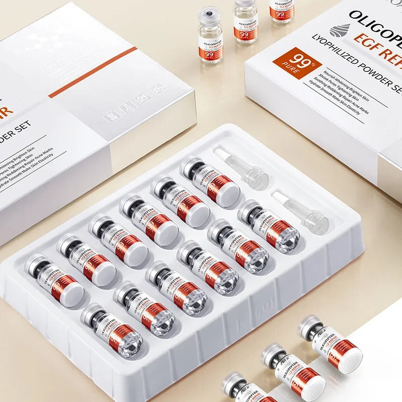 Facial Serum Yeast Freeze-Dried Power Skin Care Set Shrink Pores Moisturizing Brighten Anti Aging Peptides Essence