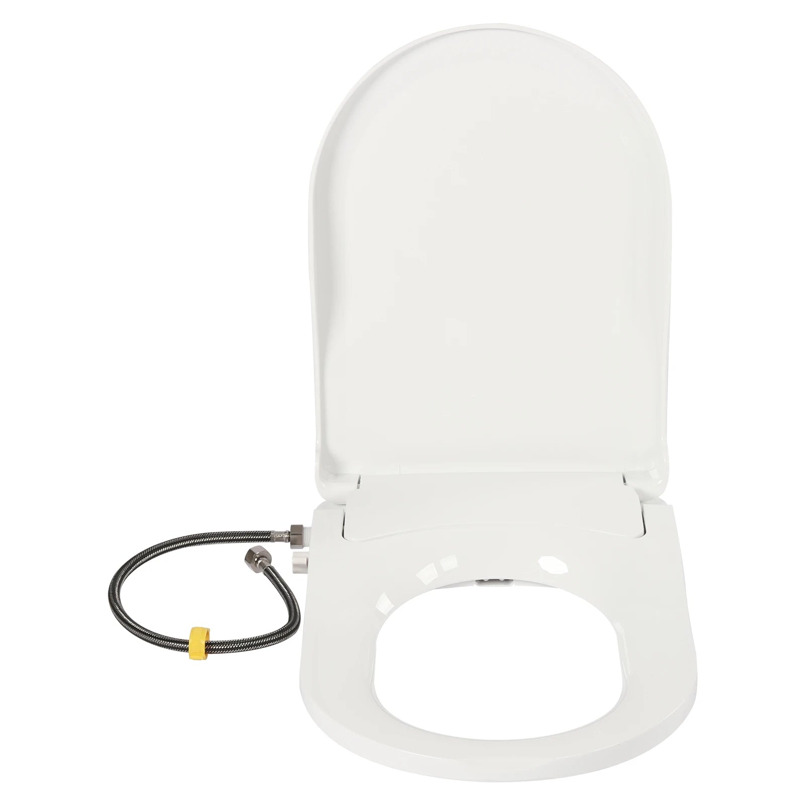 Non-Electric Bidet Toilet Seat White Dual Nozzle System - Bidet with Easy Installation Fits Elongated Toilets - Daisan Mart