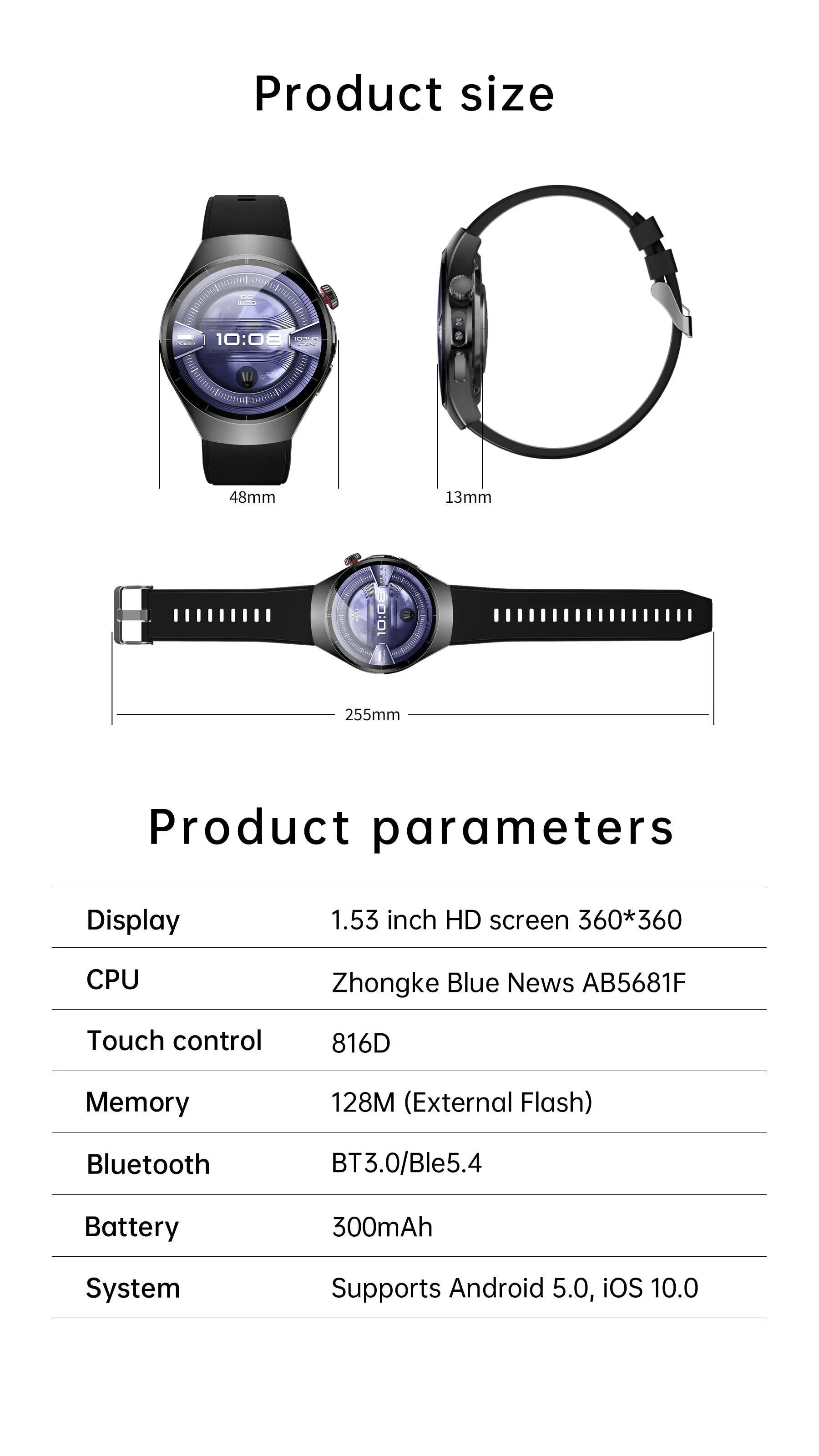 Đồng Hồ Thông Minh 2025 - Watch 5 AMOLED Chống Nước IP68