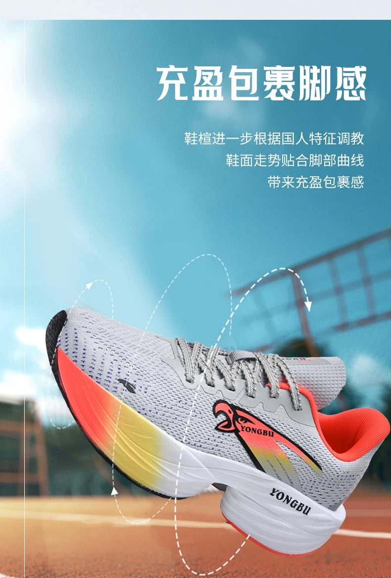 Giày Chạy Bộ Đệm Khí Carbon Nhẹ Êm Chân Chống Trượt