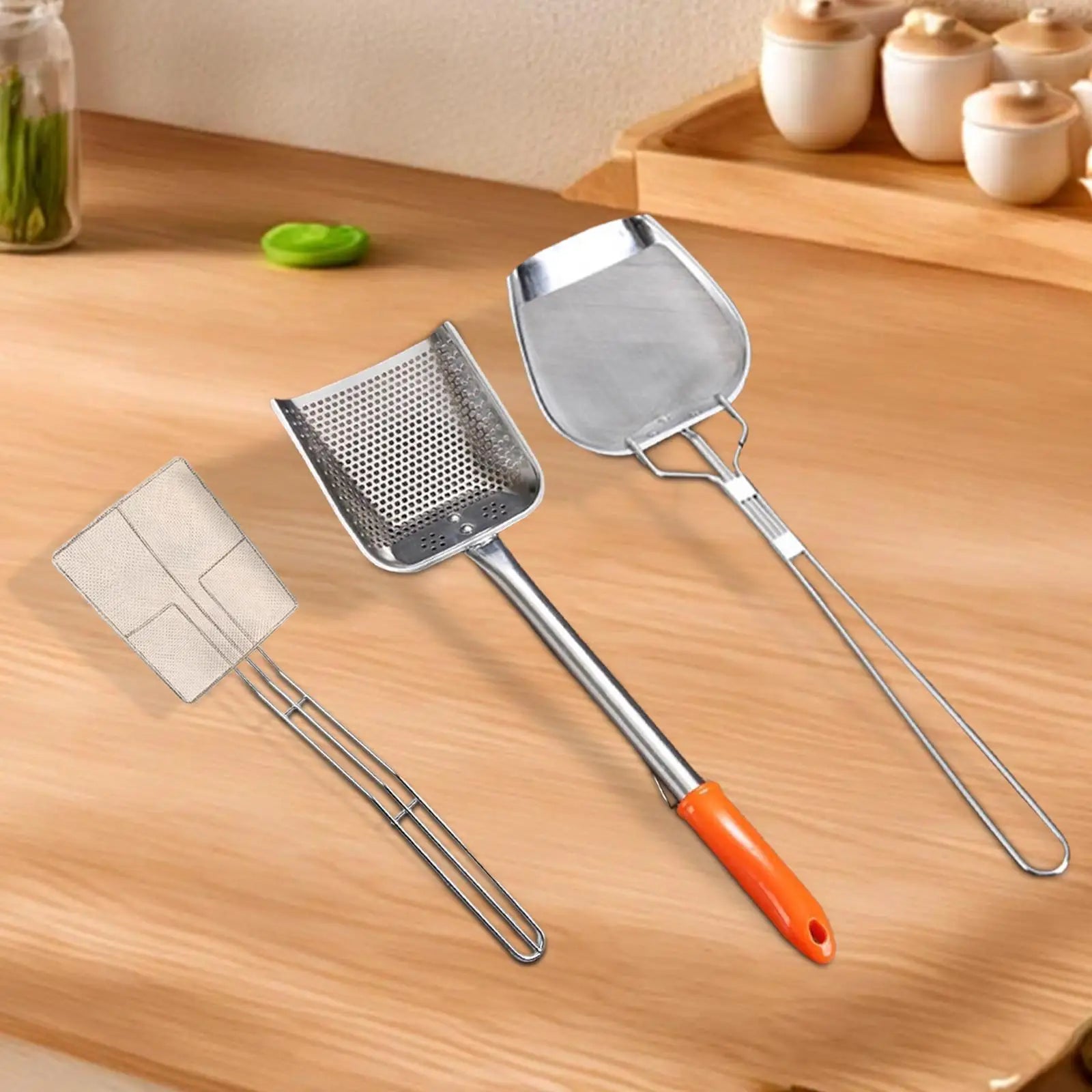 Oil Skimmer for Deep Fryer French Fries Oil Separator with Stainless Handle