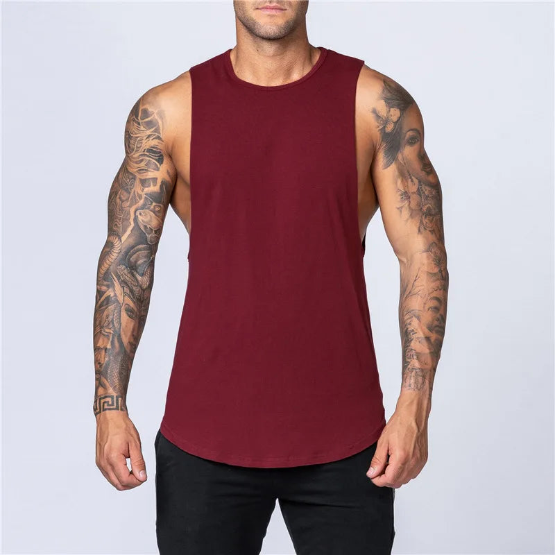 Áo Tank Nam Thoáng Khí Tập Gym Mùa Hè Cotton Bodybuilding